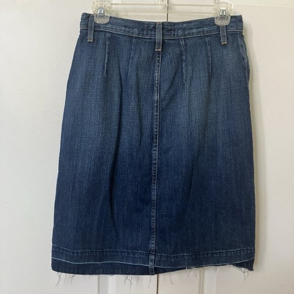 Current Elliott Short Sally Skirt Womens 27 Blue Button Front Jean Denim Skirt - Picture 3 of 9